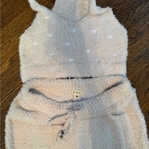 POL Cream Fuzzy Knit Top